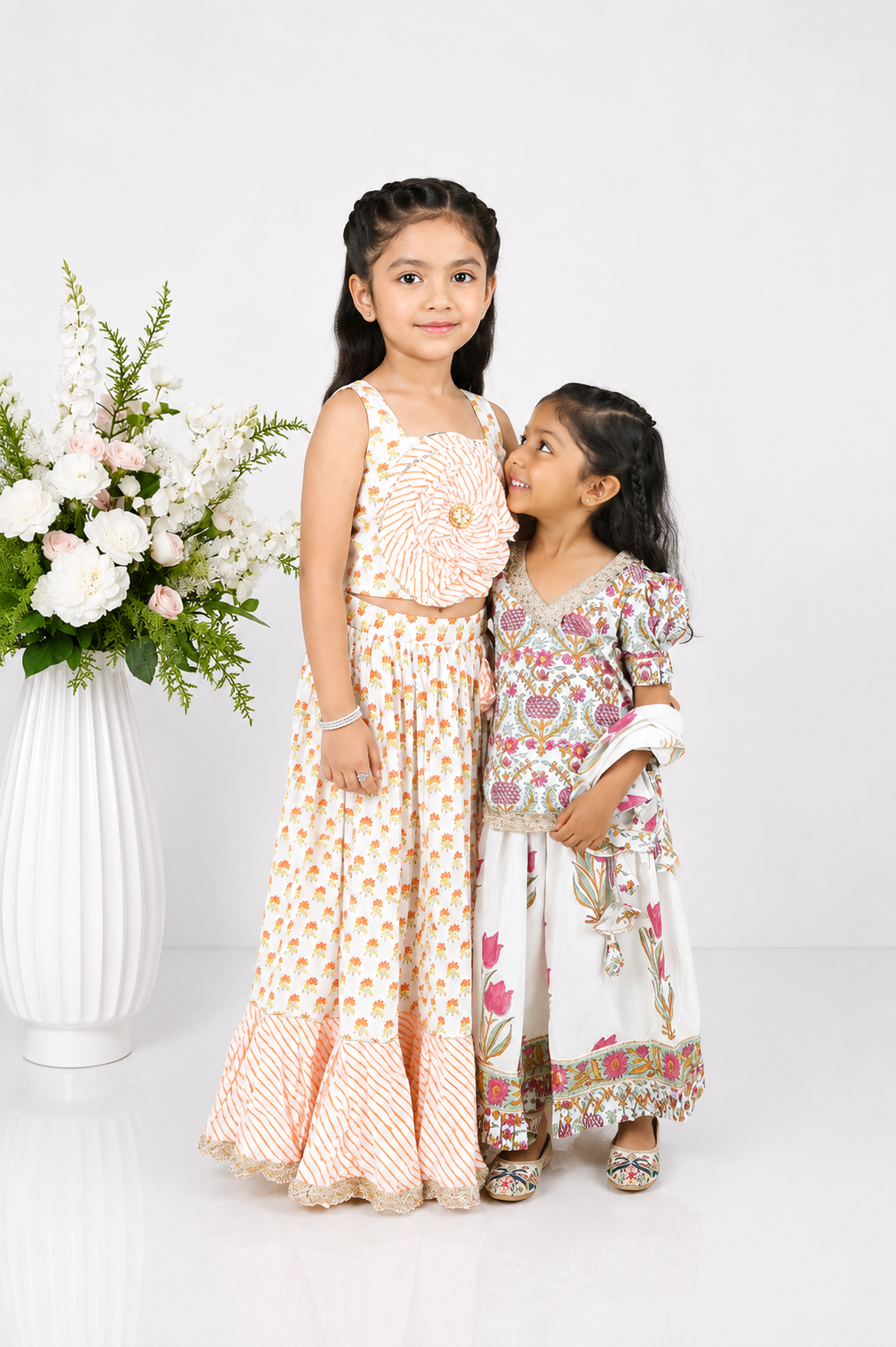 Santra Hand Blocked Lehenga Set
