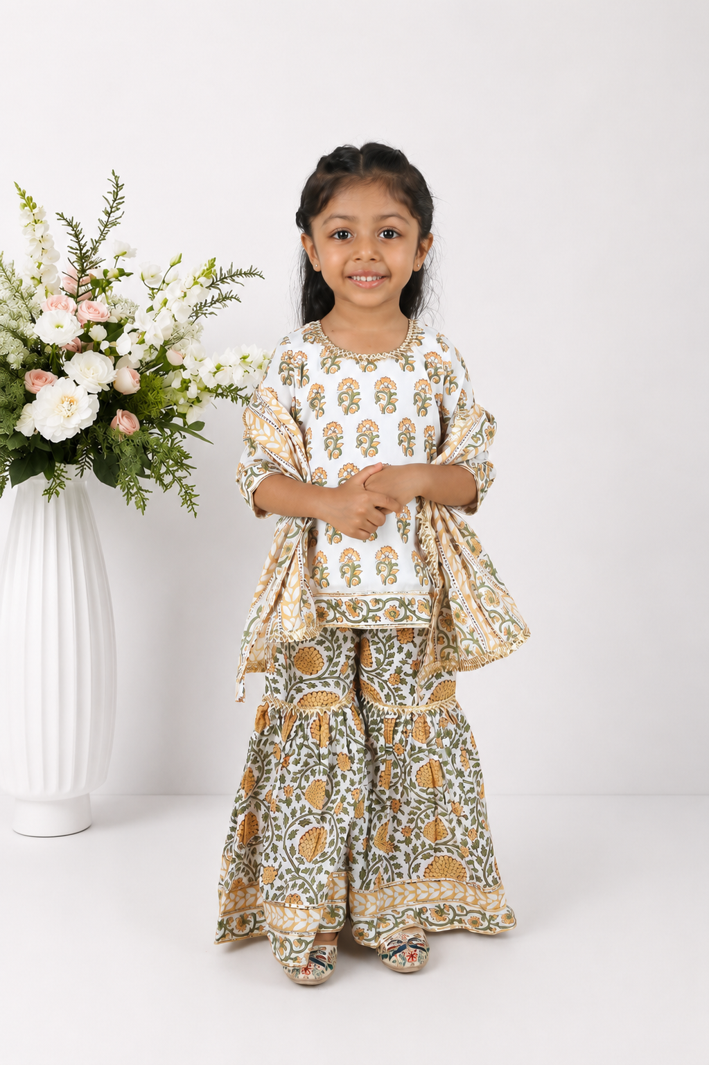 Chaand Block Printed Sharara Set