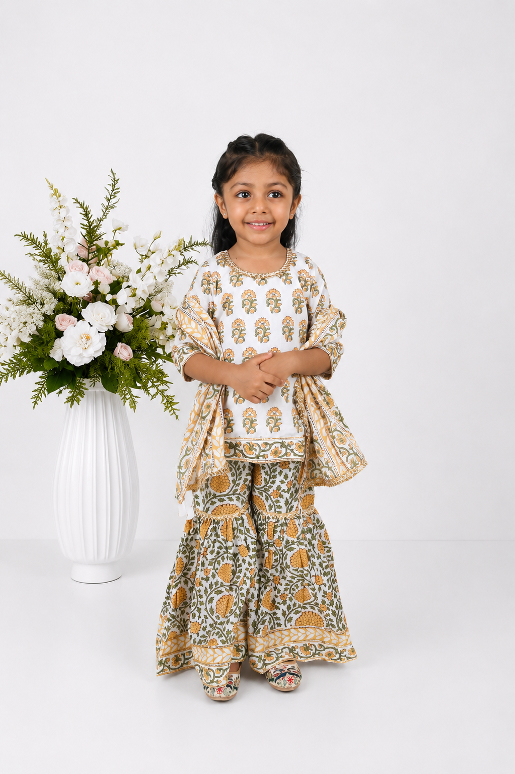 Chaand Block Printed Sharara Set