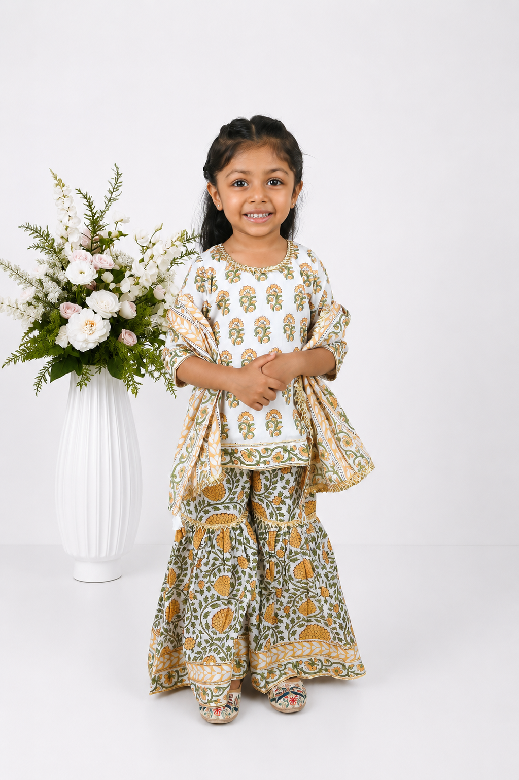 Chaand Block Printed Sharara Set