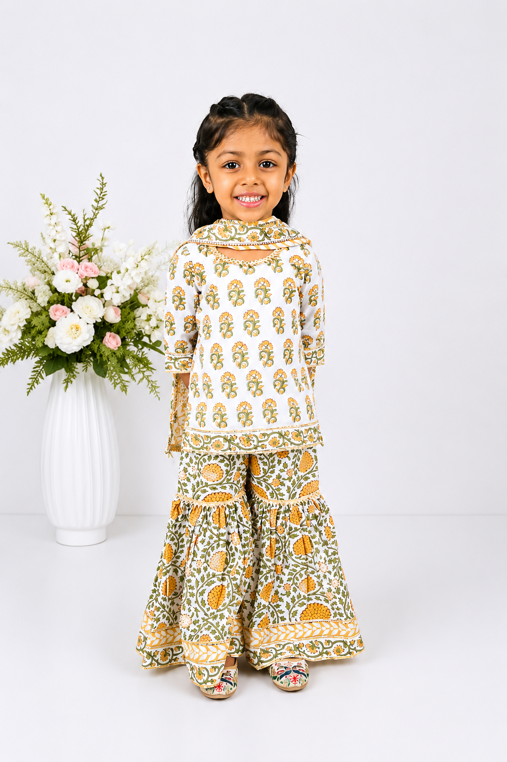 Chaand Block Printed Sharara Set