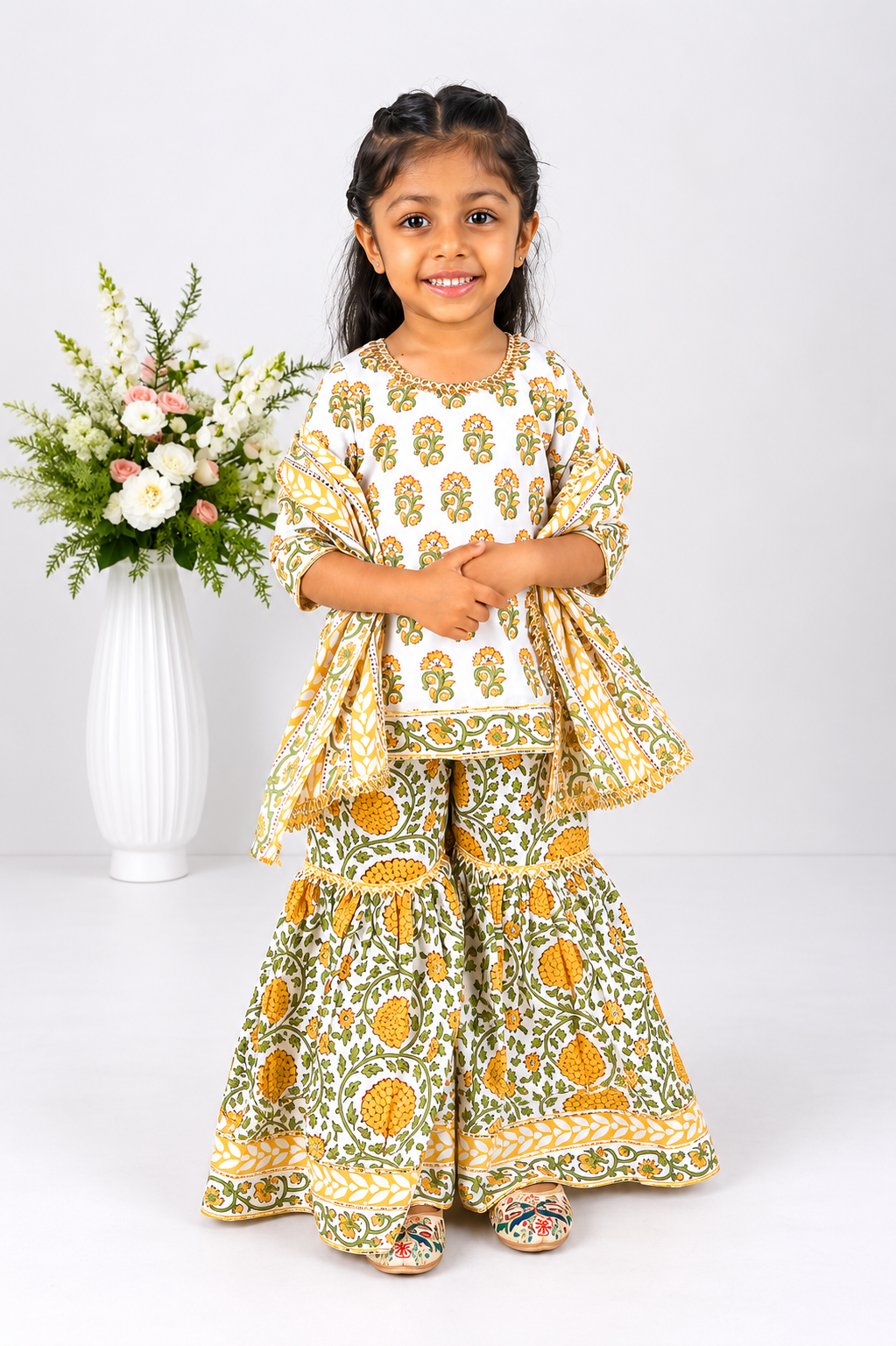 Chaand Block Printed Sharara Set