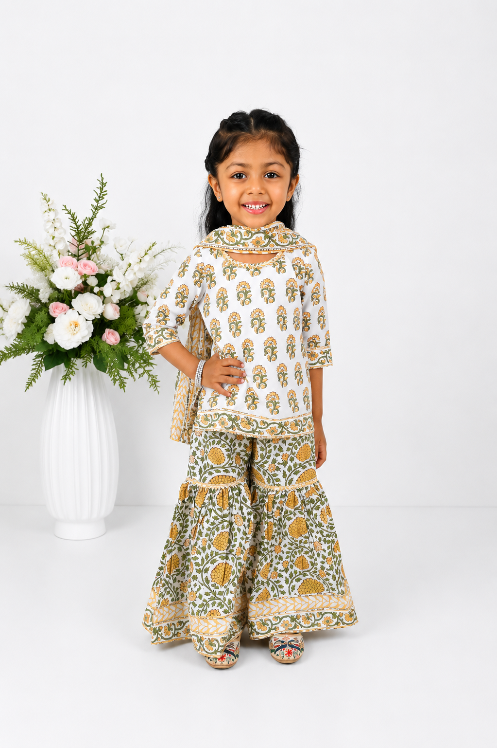 Chaand Block Printed Sharara Set