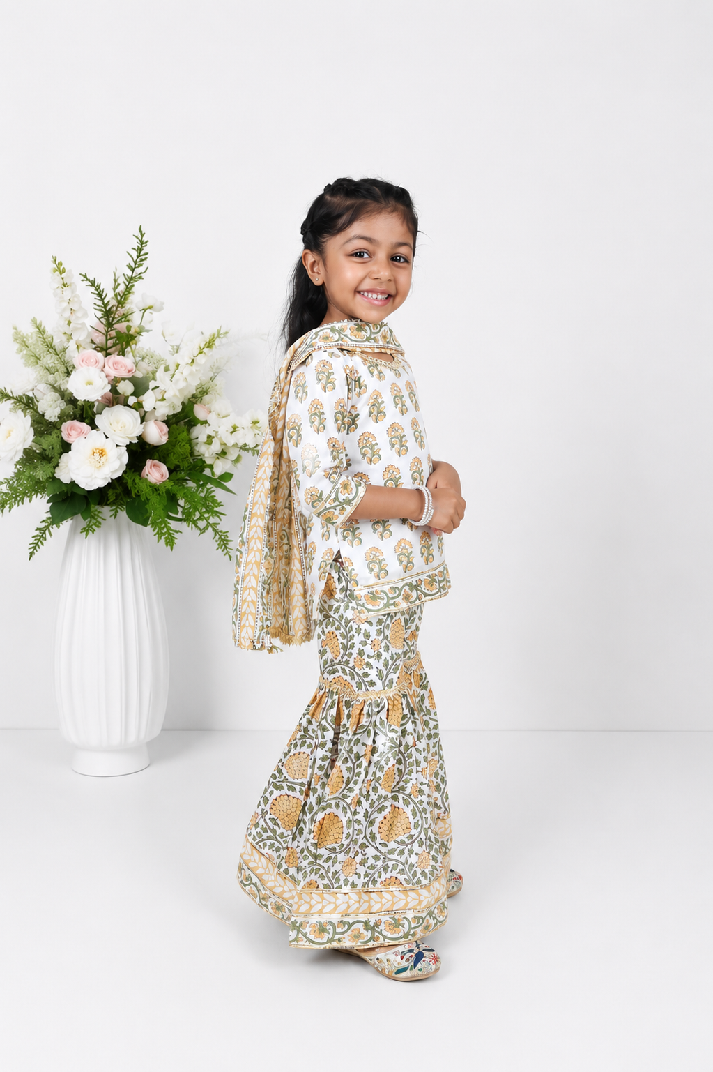 Chaand Block Printed Sharara Set