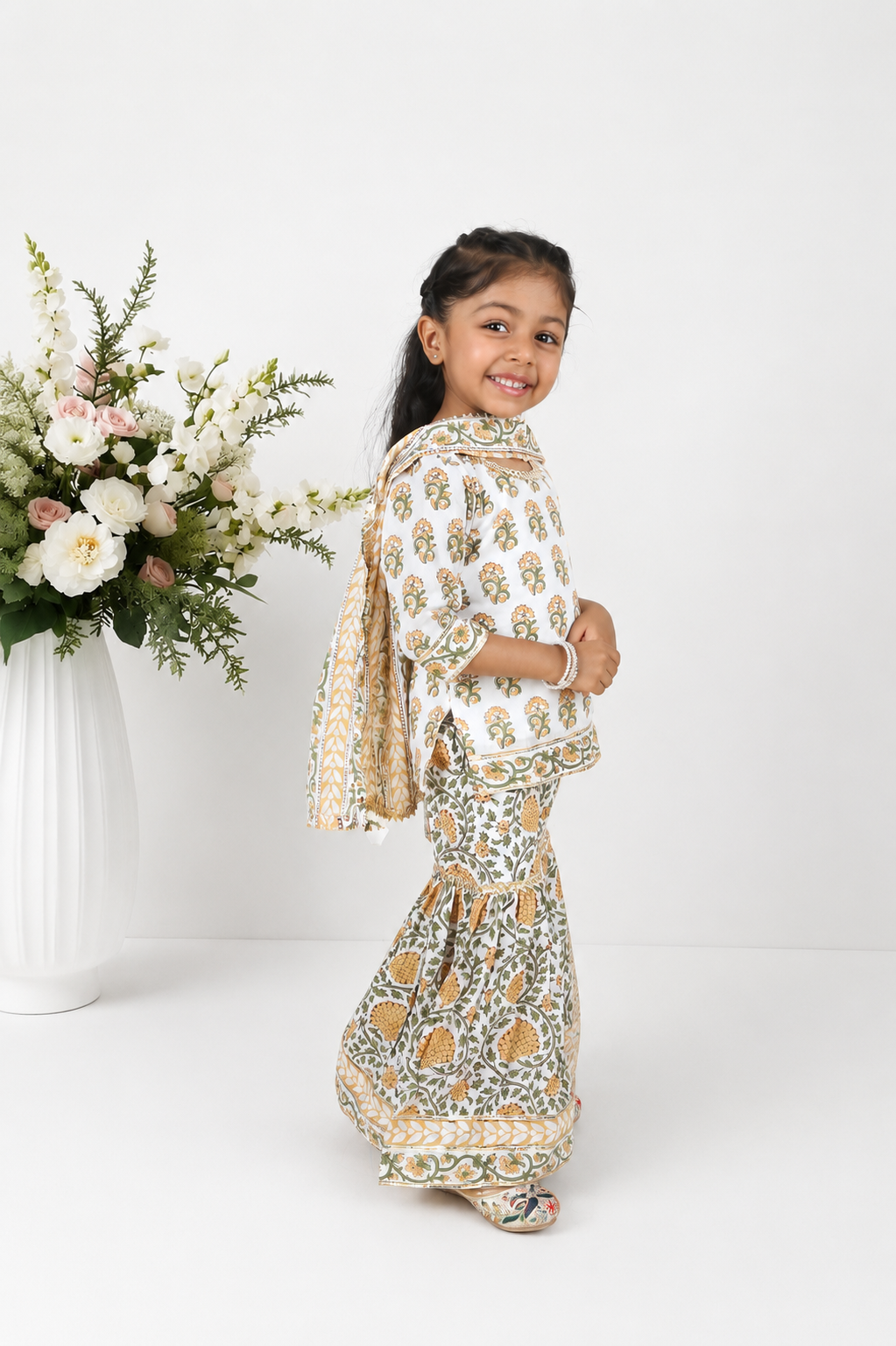 Chaand Block Printed Sharara Set