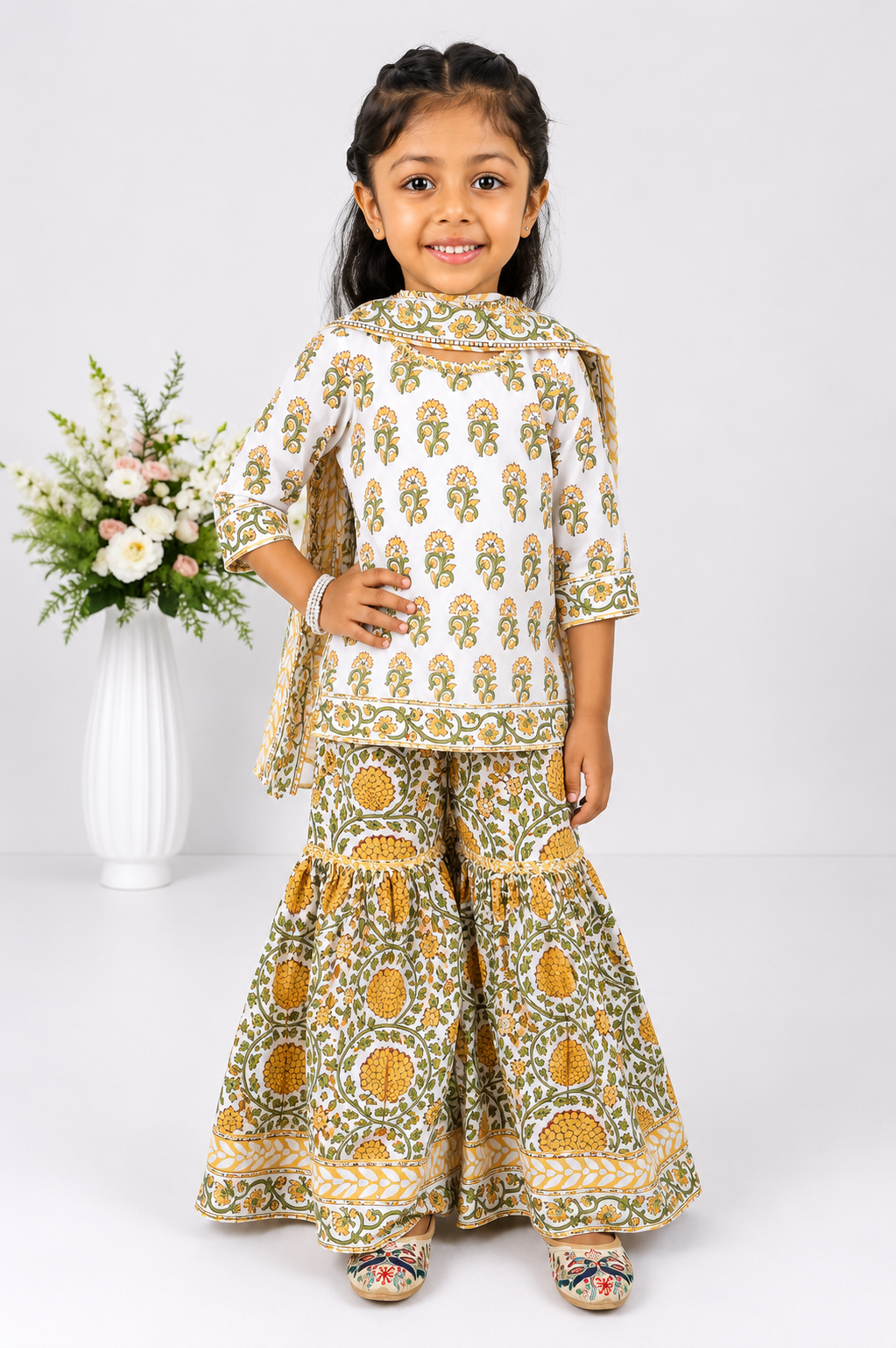 Chaand Block Printed Sharara Set
