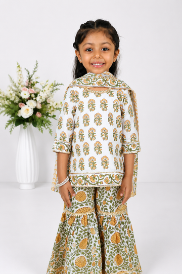 Chaand Block Printed Sharara Set
