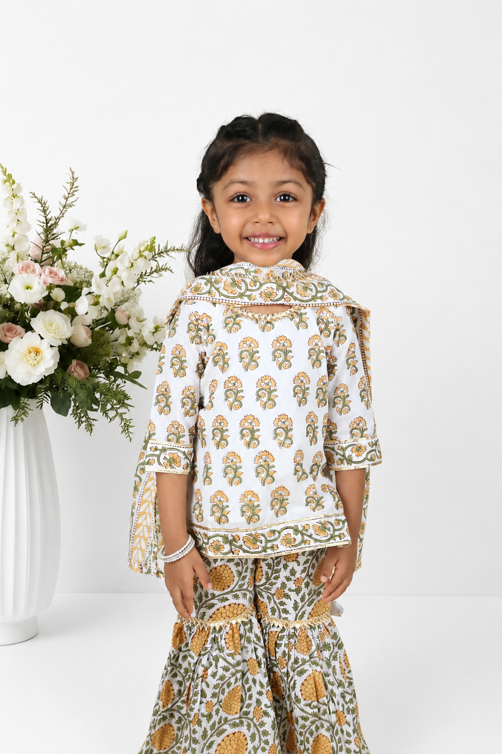 Chaand Block Printed Sharara Set