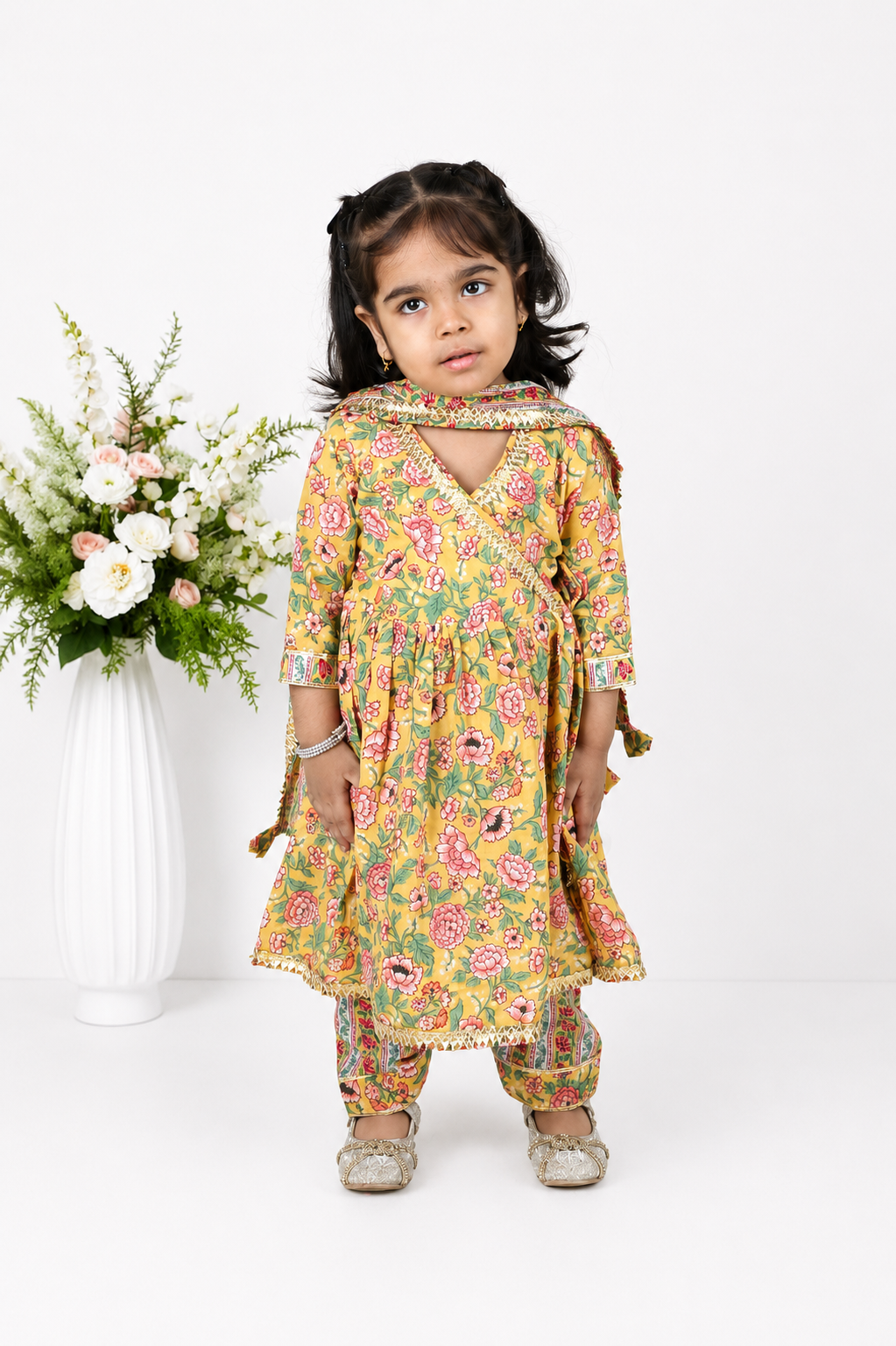 Siyahi Block Printed Kalidhar set