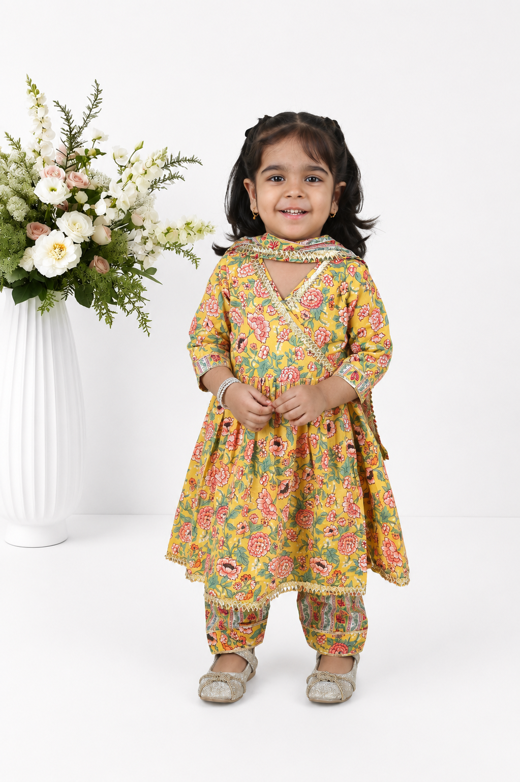 Siyahi Block Printed Kalidhar set
