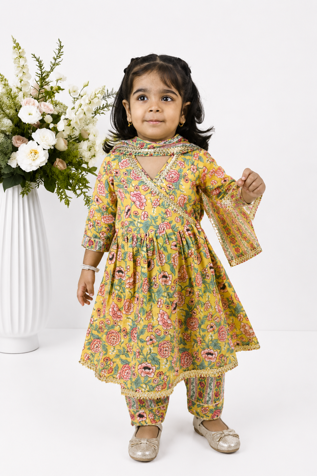 Siyahi Block Printed Kalidhar set