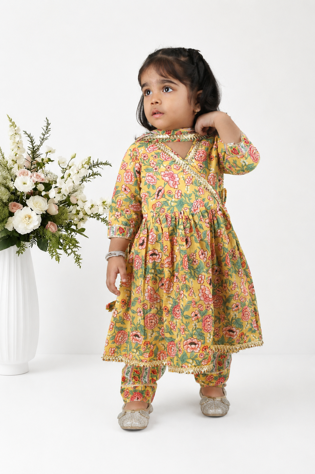 Siyahi Block Printed Kalidhar set