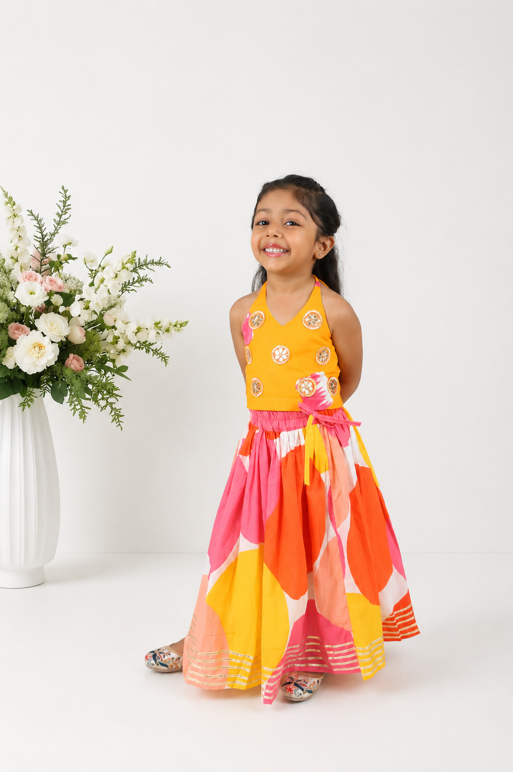 Kilkari Block Printed Lehenga Set