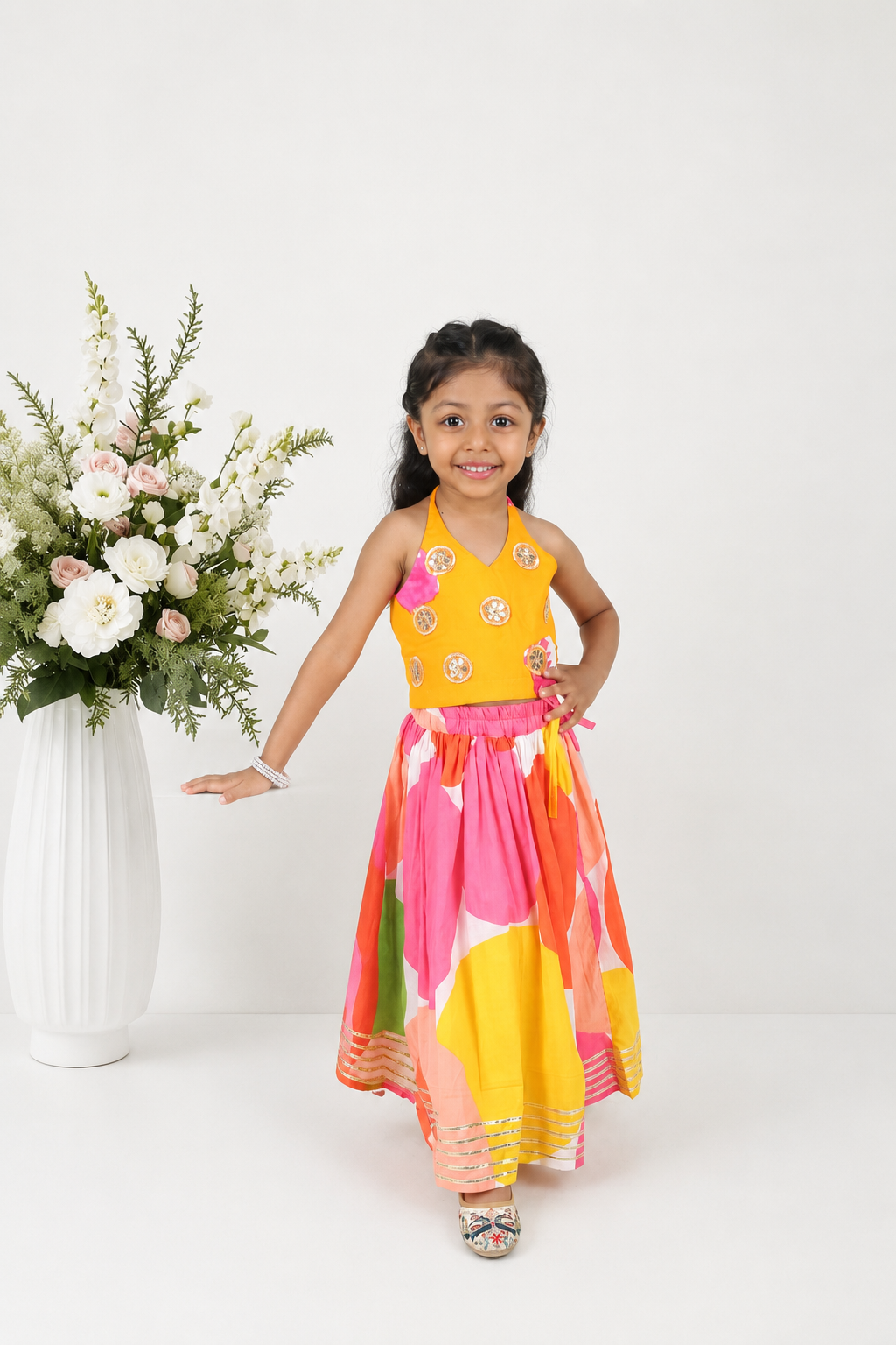 Kilkari Block Printed Lehenga Set