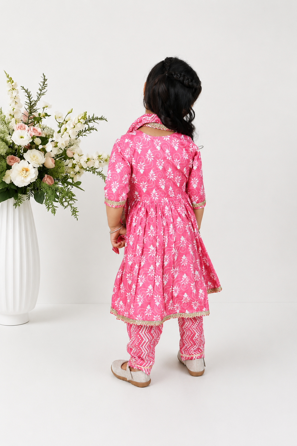 Gulabo Block Printed Kalidhar Set