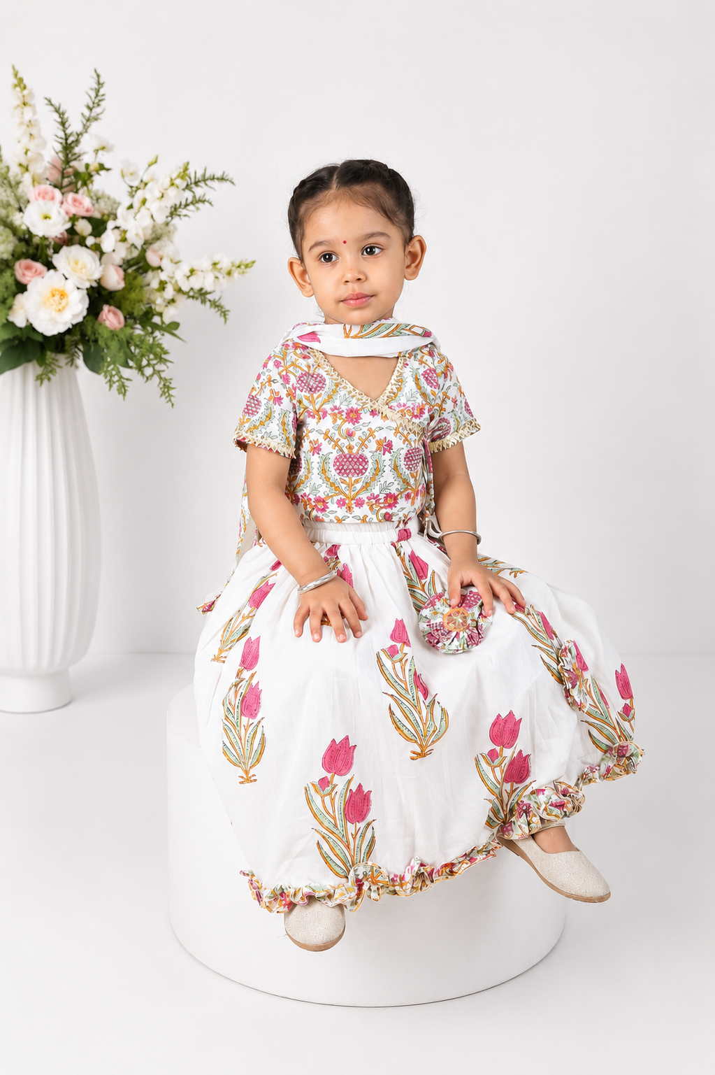 Ishq Block Printed Lehenga Set