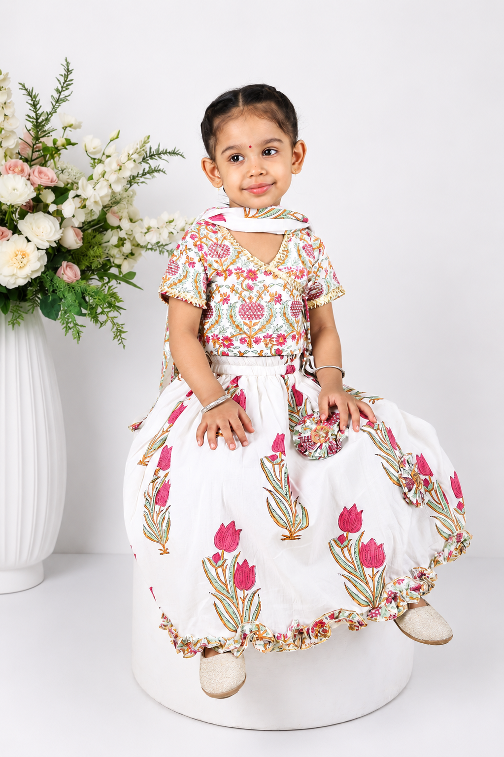 Ishq Block Printed Lehenga Set