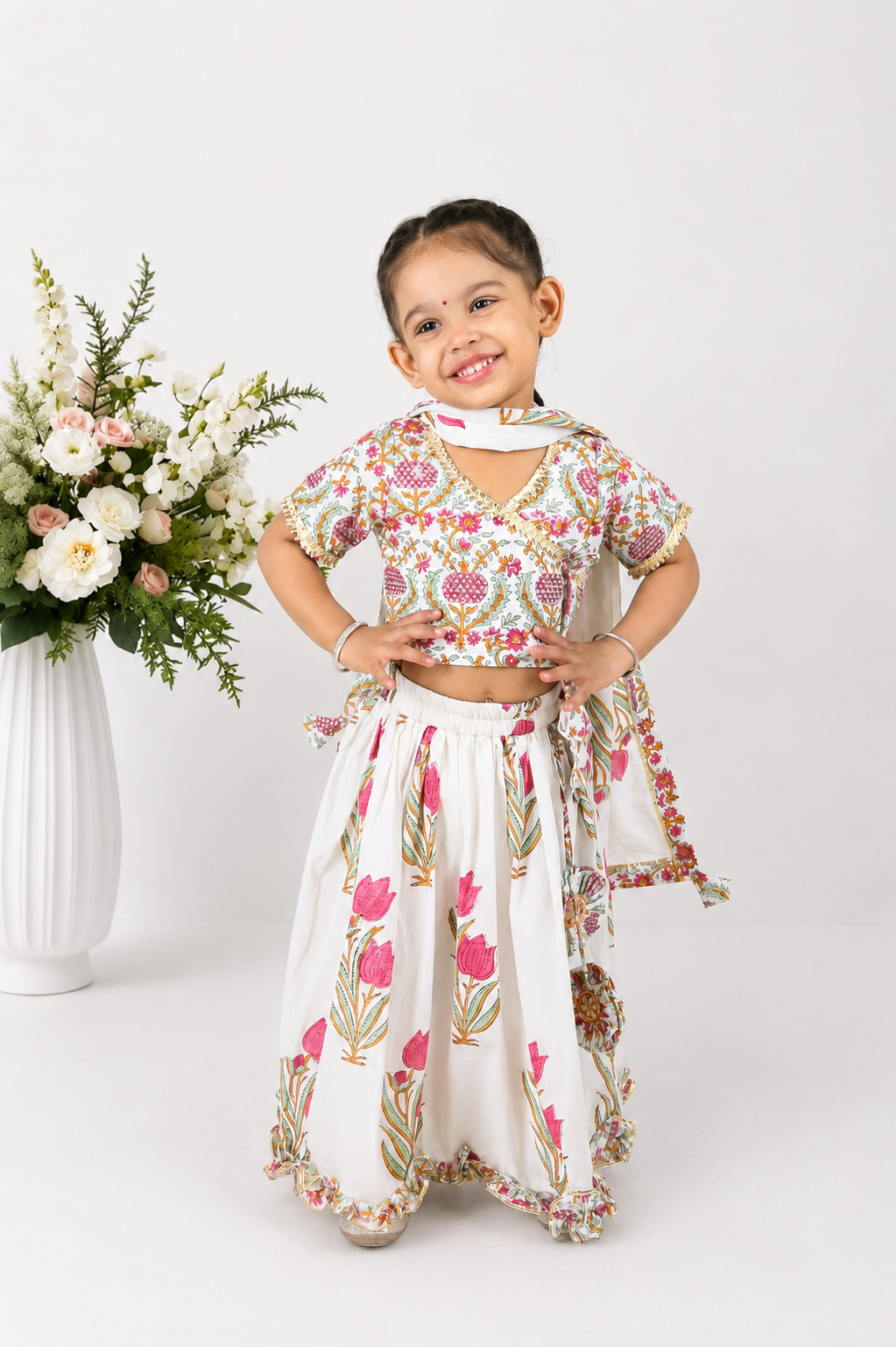 Ishq Block Printed Lehenga Set