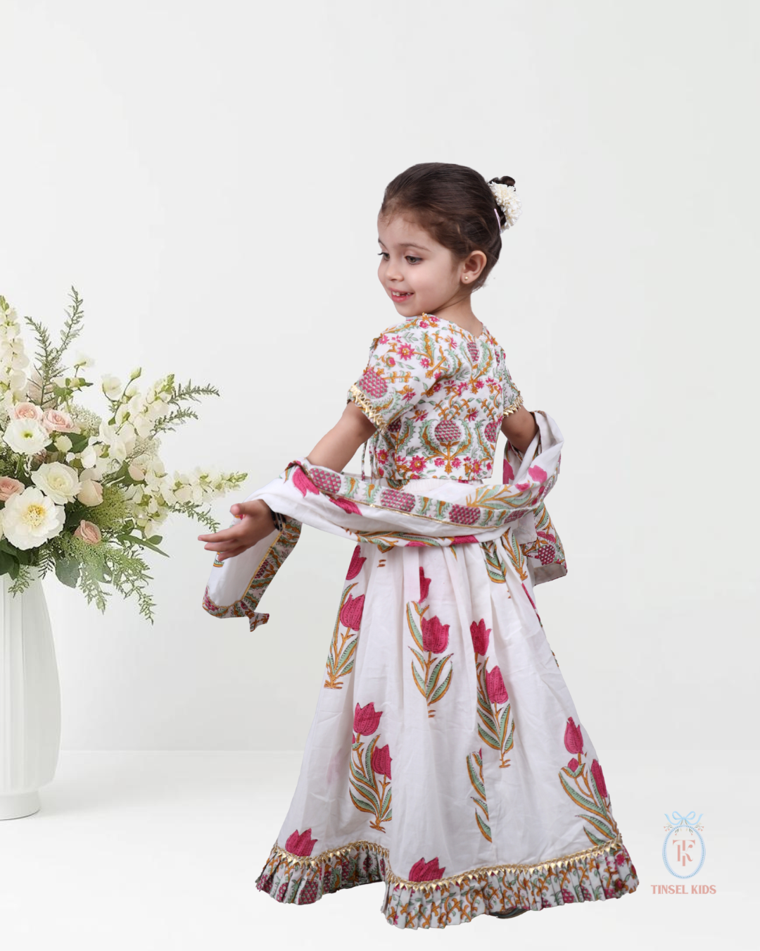 Gulabkash Block Printed Lehenga Set