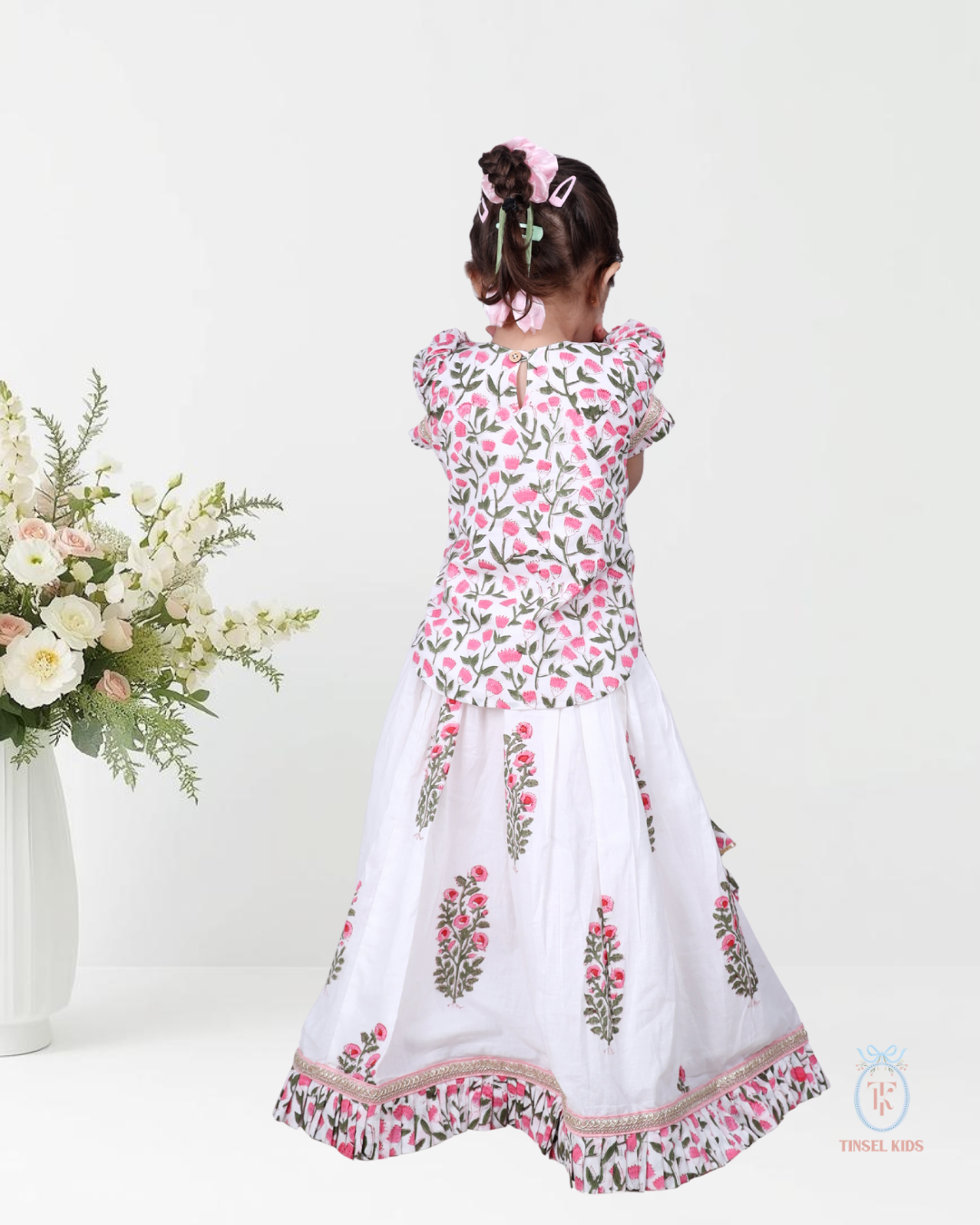Pushpanjali Block Printed Lehenga Set