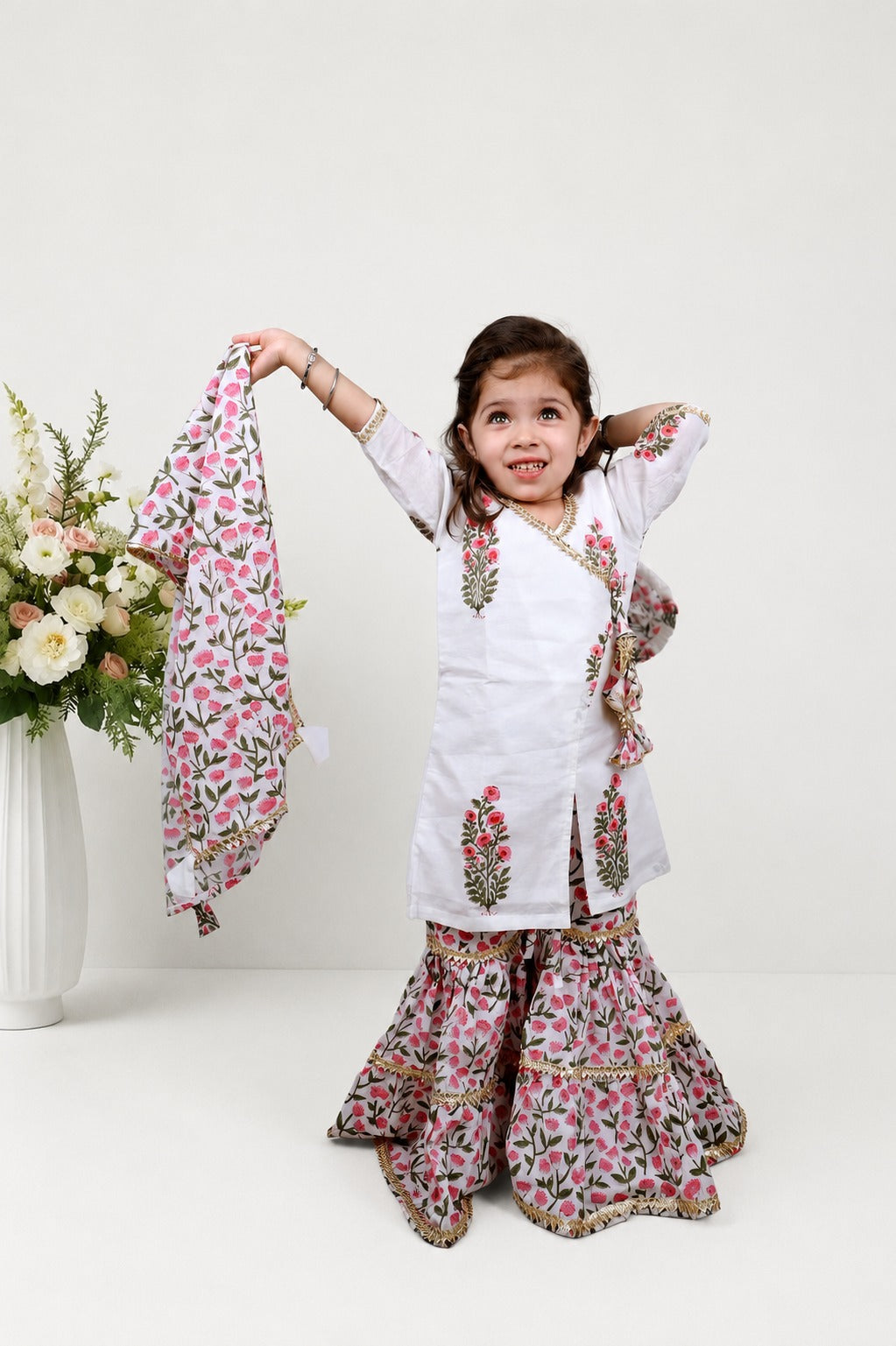 Gulmarg Block Printed Sharara Set